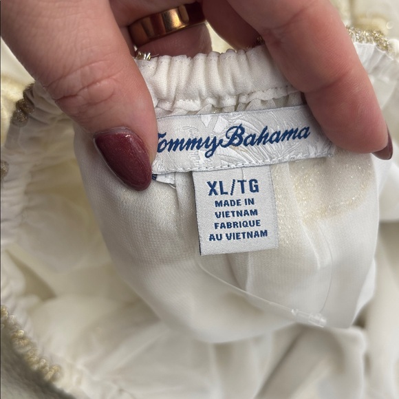 Tommy Bahama Shimmering Shores Peasant Top - Picture 6 of 7